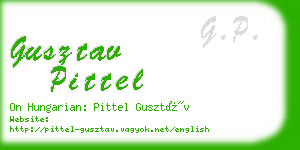 gusztav pittel business card